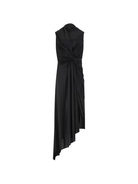 Sukienka midi Balenciaga asymetryczna do kolan garniturowa czarna