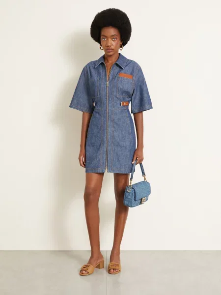 Fendi Torebka Baguette blau niebieska