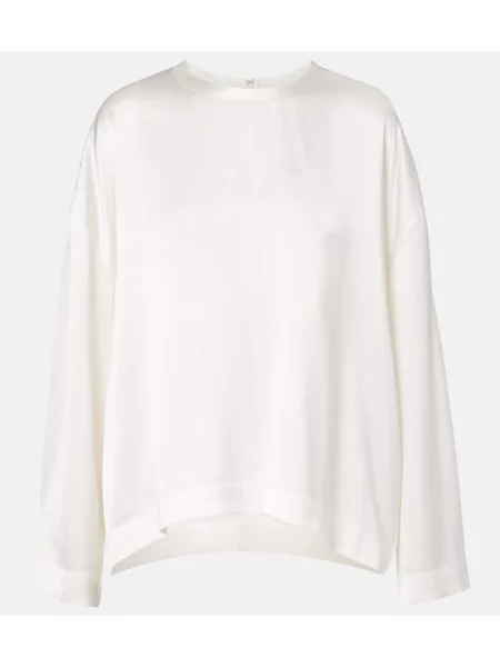 Satynowy top Toteme biały