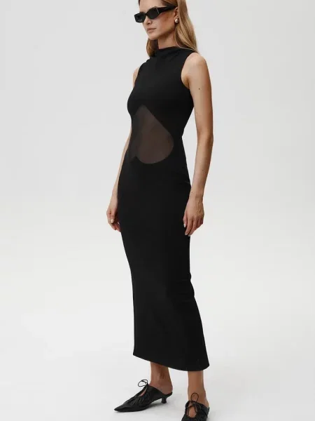 Сукня Undress Code Divine Dress midi облягаюча чорний