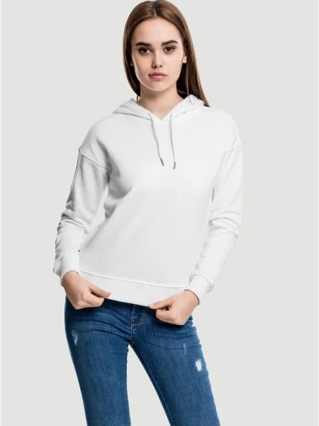 Geacă Urban Classics cu glugă alb