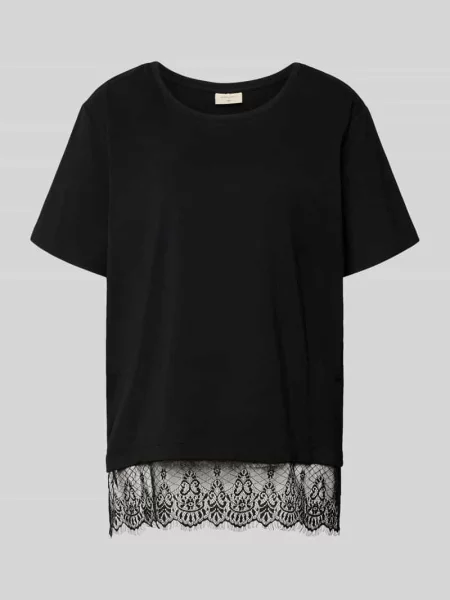 T-shirt z koronką model SURE' Free/quent czarna