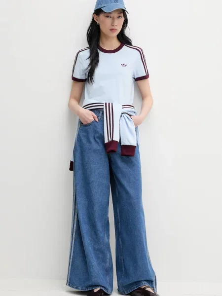 Adidas Originals rifle wide leg dámske Firebird modrá