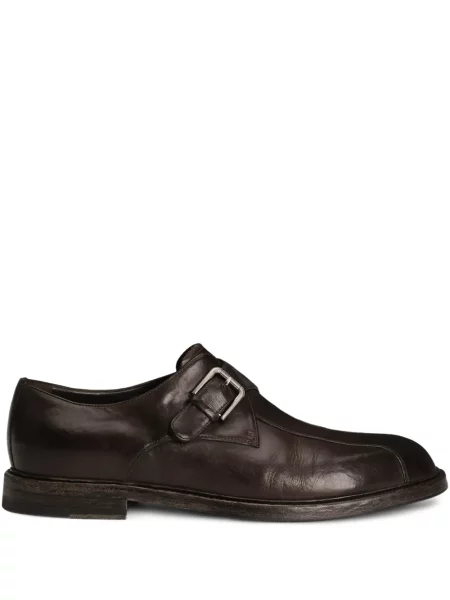 Pantofi monk Dolce & Gabbana cu cataramă maro