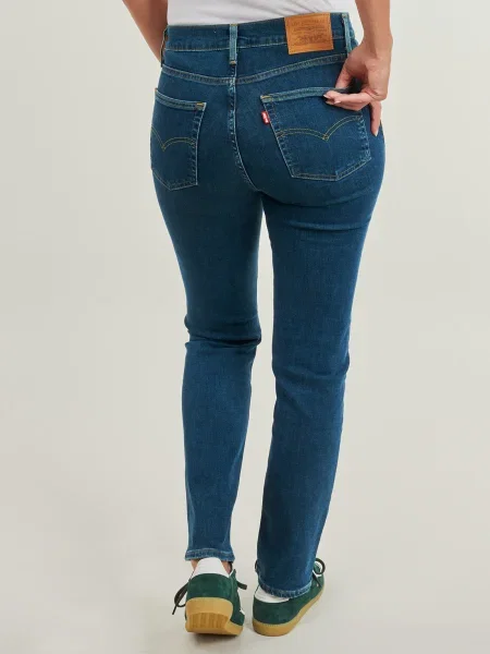 Blugi drepți Levi's® cu talie înaltă albastru