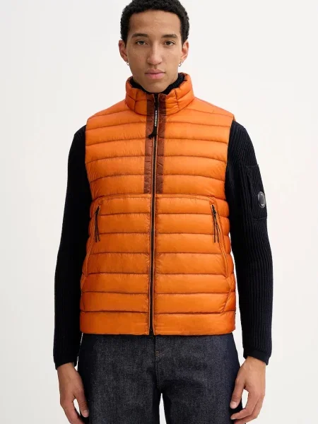 C.P. Company vestă de puf portocaliu