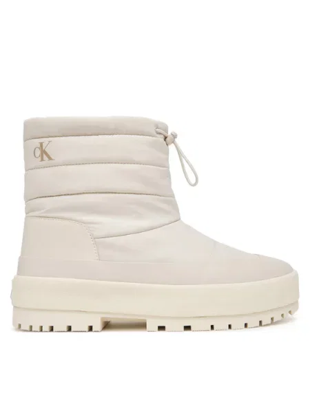 Calvin Klein Śniegowce Vulc Flatform Snowboot Nyl Kremowy