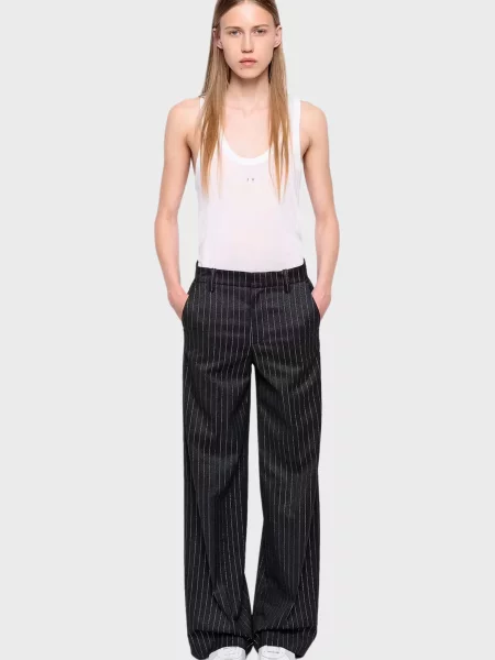 Брюки Zadig&voltaire в полоску серые