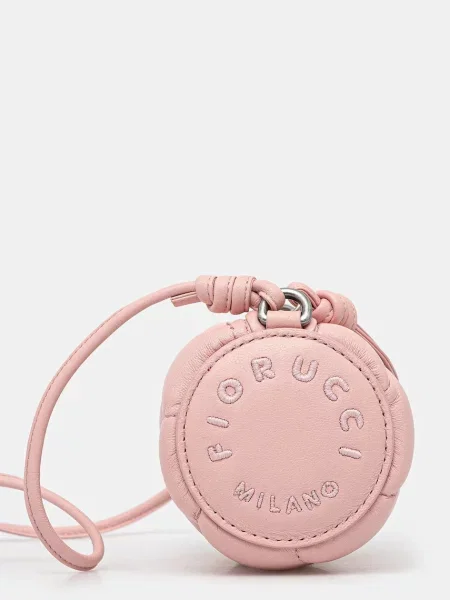 Кожаная сумка Fiorucci розовая