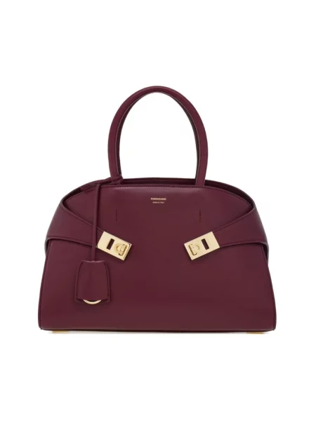 Torebka skórzana Ferragamo skórzana brązowa