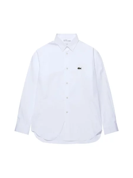 Koszula Comme Des Garcons z logo biała