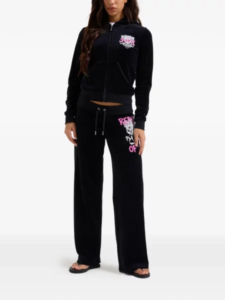 Τρέξιμο παντελόνι Juicy Couture μαύρο