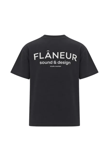 Tricou Flâneur cu imagine negru