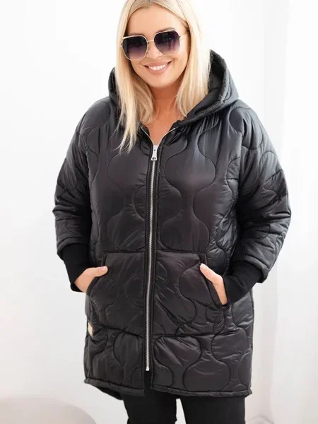 Geacă Kesi Włoski cu glugă negru