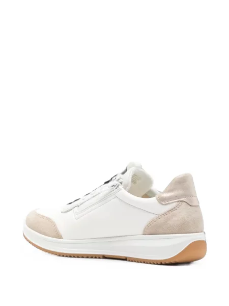Sneakerși Ara din piele de căprioară alb
