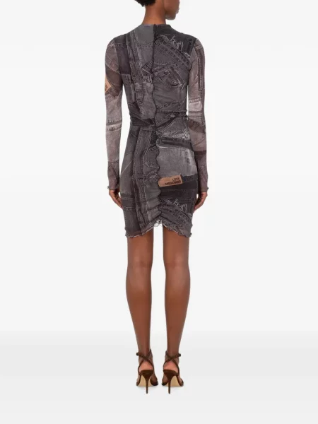 Rochie Love Moschino plasă gri