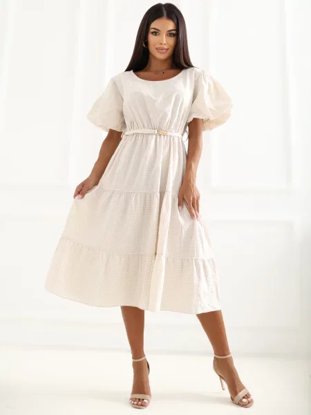 Midi haljina Italy Moda bež