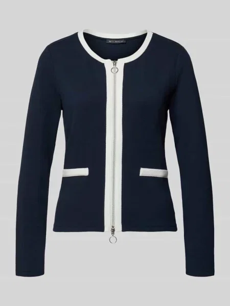 Kurtka o kroju slim fit z dodatkiem z efektem dzianiny Betty Barclay granatowa