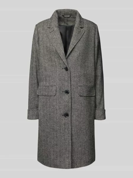 Płaszcz wełniany krój regular fit z kołnierzem z połami i z patką Lauren Ralph Lauren