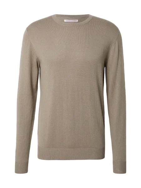 JACK & JONES Pulover JJEEMIL taupe gri