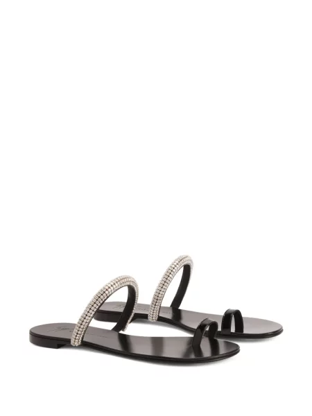 Sandale Giuseppe Zanotti fără toc negru
