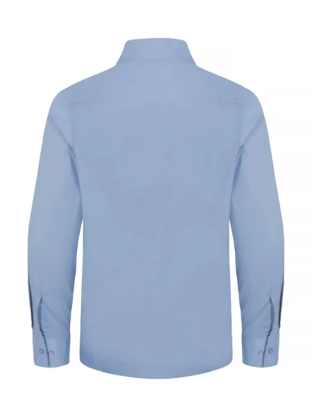 Clique Stretch Shirt L/S – koszula stretch z długim rękawem regular fit – niebieska
