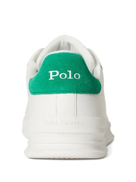 Iš natūralios odos trumpas dryžuotos polo marškinėliai Polo Ralph Lauren pilka