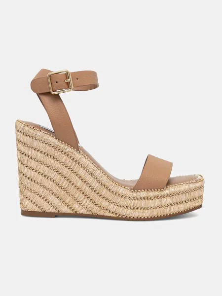 Шкіряні сандалі Steve Madden Cassie бежевий
