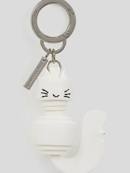 Obesek za ključe Karl Lagerfeld bela