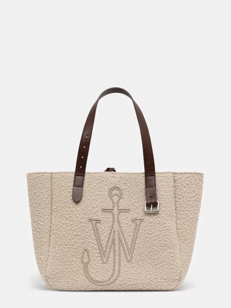 Shopperka Jw Anderson wełniana beżowa