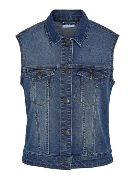 Noisy may Vestă NMDEBRA denim albastru