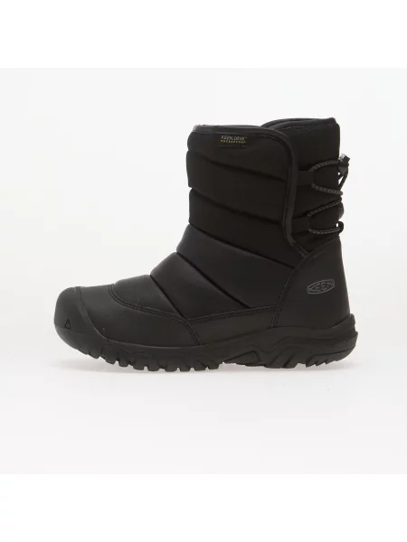 Śniegowce juniorskie KEEN Puffrider WP black/steel grey czarne