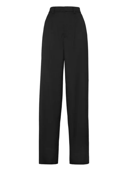 Pantaloni Philipp Plein cu talie înaltă negru