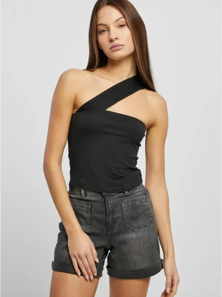 Top Urban Classics cu bretele negru