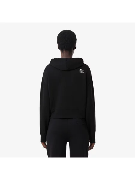 Lacoste Krótka Bluza Z Kapturem czarna