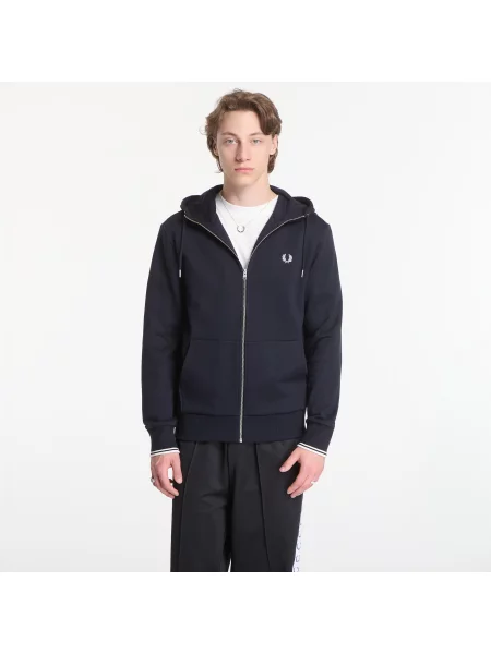 Суитшърт Fred Perry Hooded Zip Through Sweatshirt Black XL черно