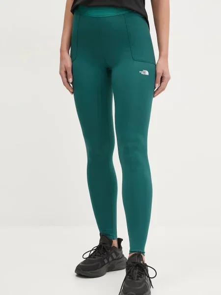 Sportovní legíny The North Face Refina tyrkysová hladké zelené