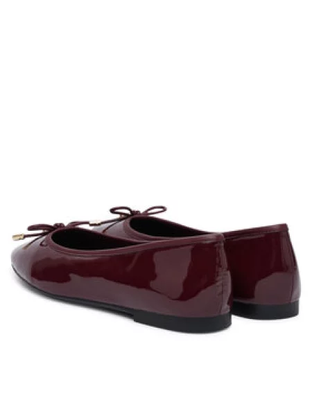 Tommy Hilfiger Balerinke Th Charm Patent Ballerina Bordo rdeča