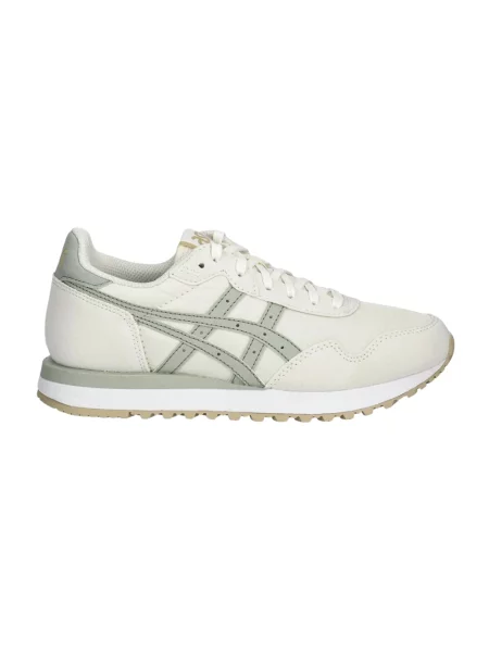 Sneakersy Asics Tiger skórzane w tygrysie prążki beżowe