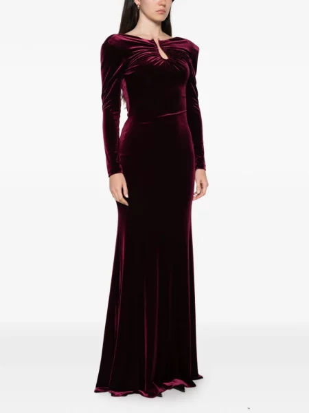 Rochie Nissa de catifea roșu