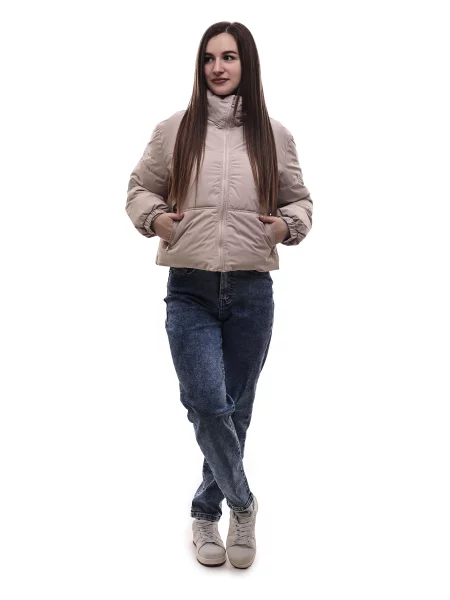 Демісезонна куртка STREAM текстиль/поліестер бежевий