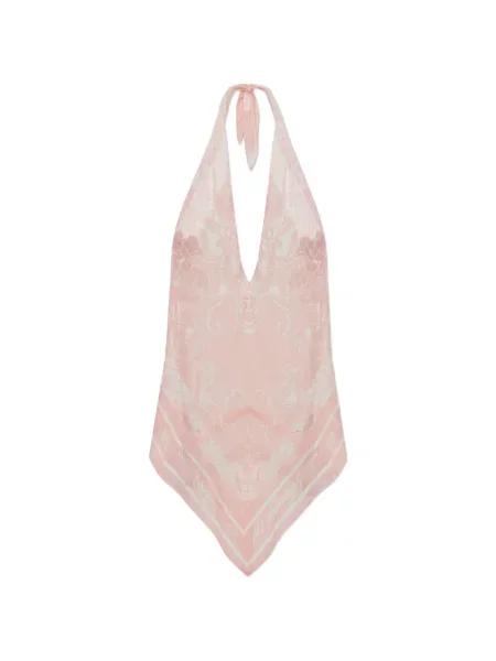 Top Balmain cu imagine cu model paisley roz