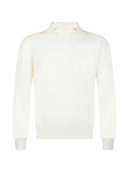 Gulerat tricou polo Gran Sasso alb