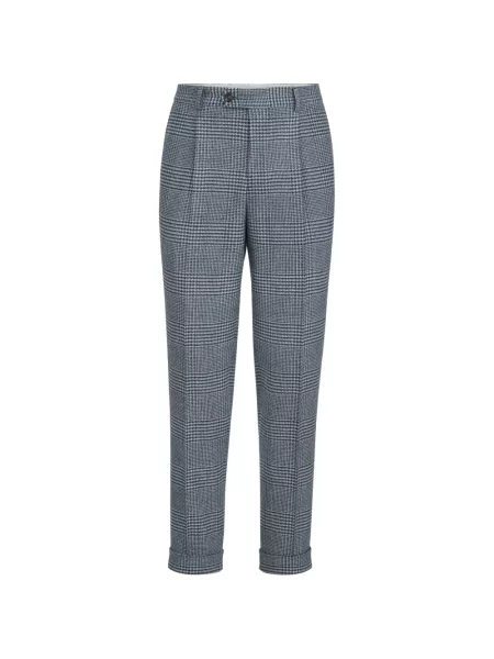 Pantaloni Brunello Cucinelli de lână albastru