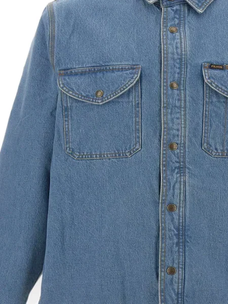 Geacă de blugi Filson din fleece albastru