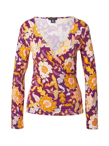 Karen Millen Tricou Batik mov zmeură albastru deschis / portocaliu închis / galben închis alb