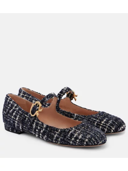 Pantofi cu toc Gianvito Rossi din tweed negru