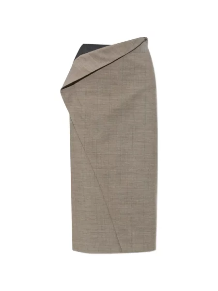Fustă Jil Sander în carouri plic