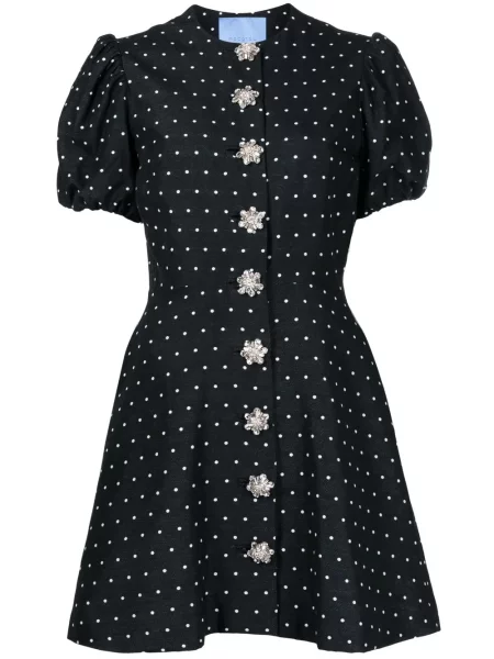 Rochie Macgraw cu buline de costum negru