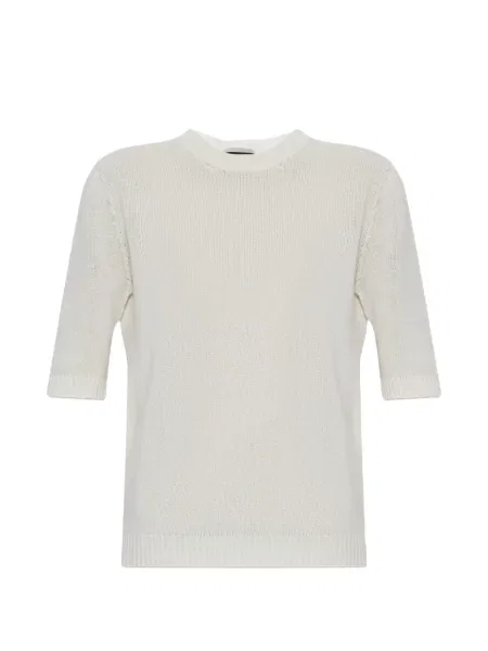Scurt tricou Fabiana Filippi din cașmir alb